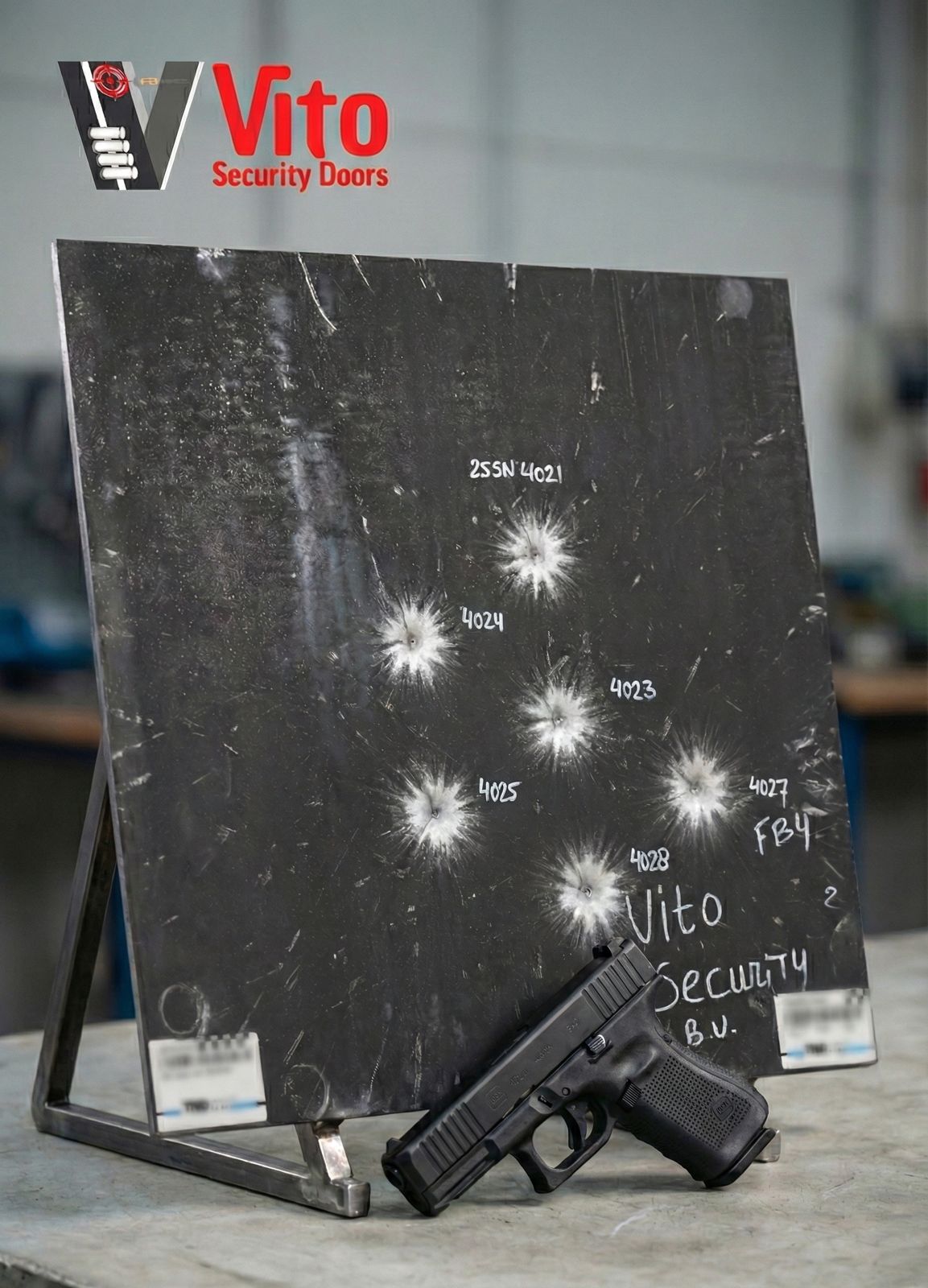 FB4 staalplaat kogelwerend-vito security